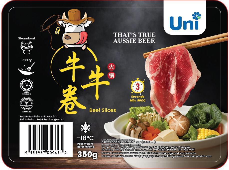 Uni Australian Beef Slices 350g