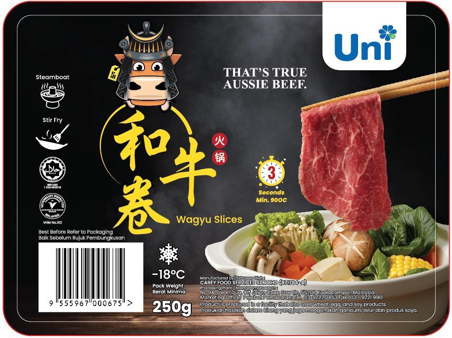 Uni Australian Wagyu Beef Slices 250g
