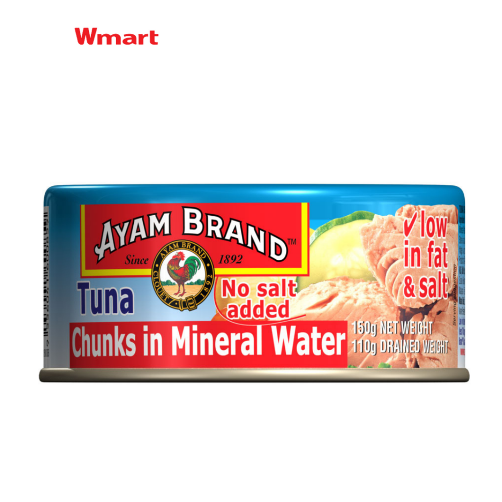 Ayam Brand Tuna Chunks in Mineral Water (No Salt Added) 150g Wmart