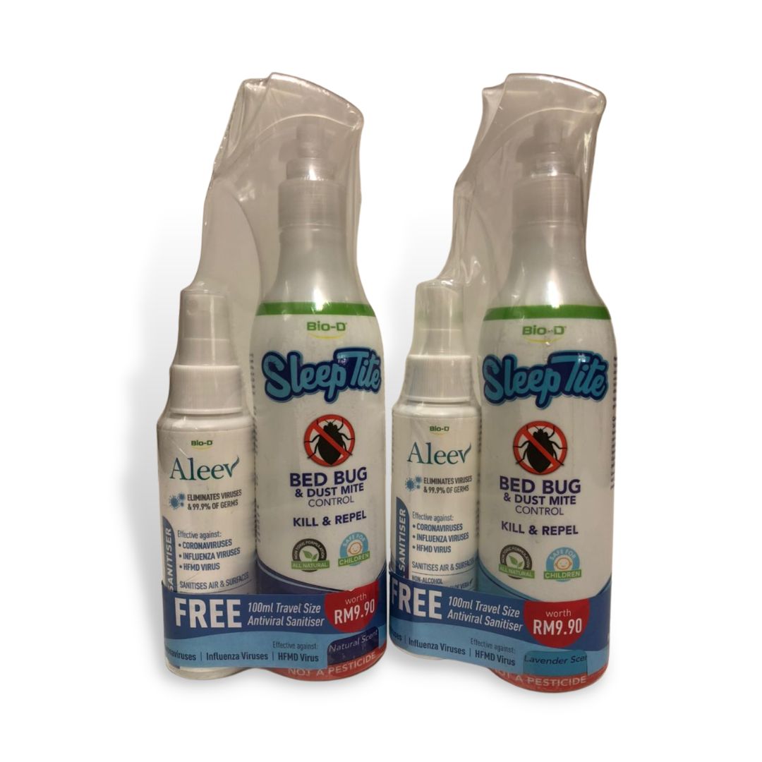 BioD Bundle Pack SleepTide Bed Bug + Aleev Antiviral Sanitiser Wmart