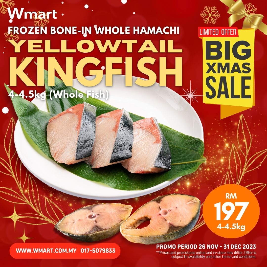 Hamachi Yellowtail Kingfish Whole Christmas