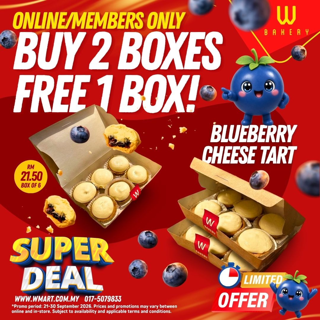 W Bakery Blueberry Cheese Tart Buy 2 Free 1 September