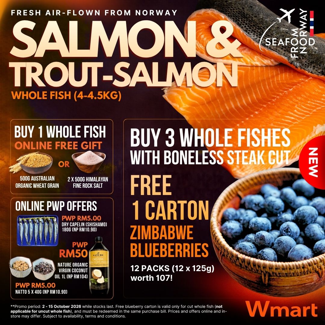 Norway Salmon Trout Blueberries